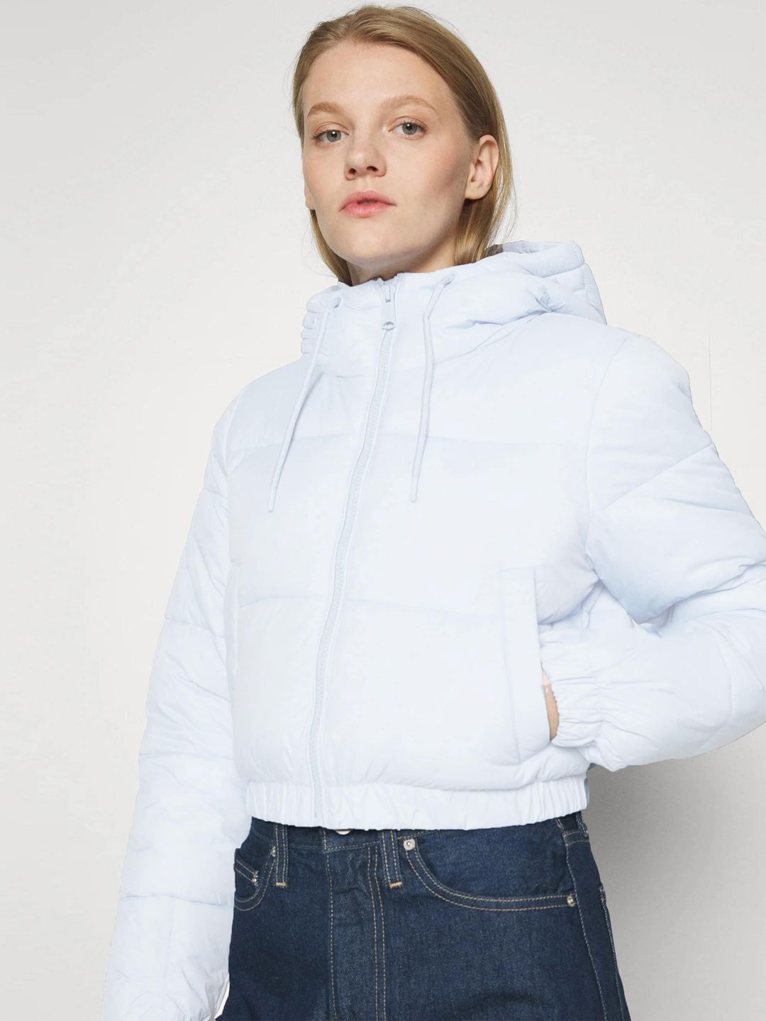 Kotty Hooded Nylon Crop Puffer Jacket