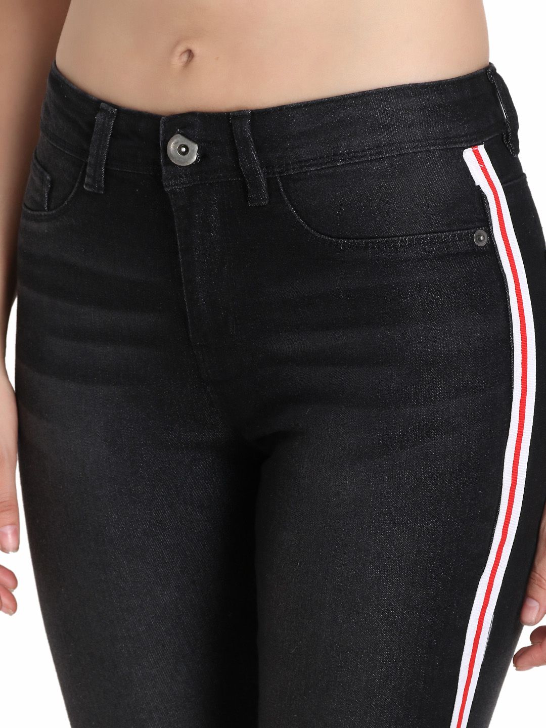 Kotty Women Black Skinny Fit High-Rise Clean Look Jeans