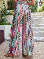 Kotty Women Striped Relaxed High-Rise Easy Wash Trousers