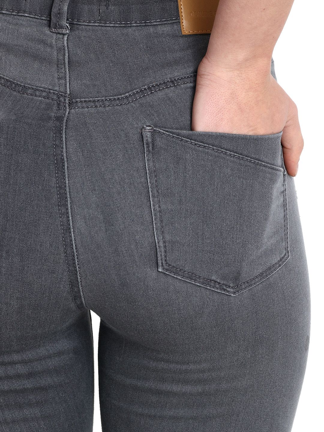 Kotty Women Grey Skinny Fit High-Rise Clean Look Jeans