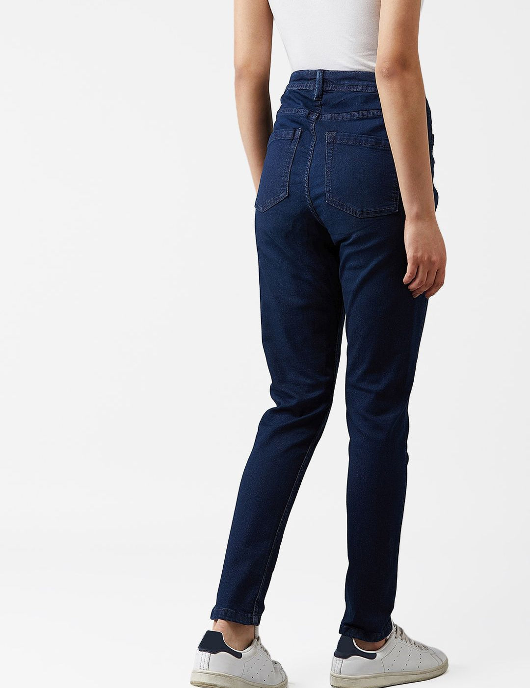 Kotty Women Navy Blue Skinny Fit High-Rise Clean Look Jeans