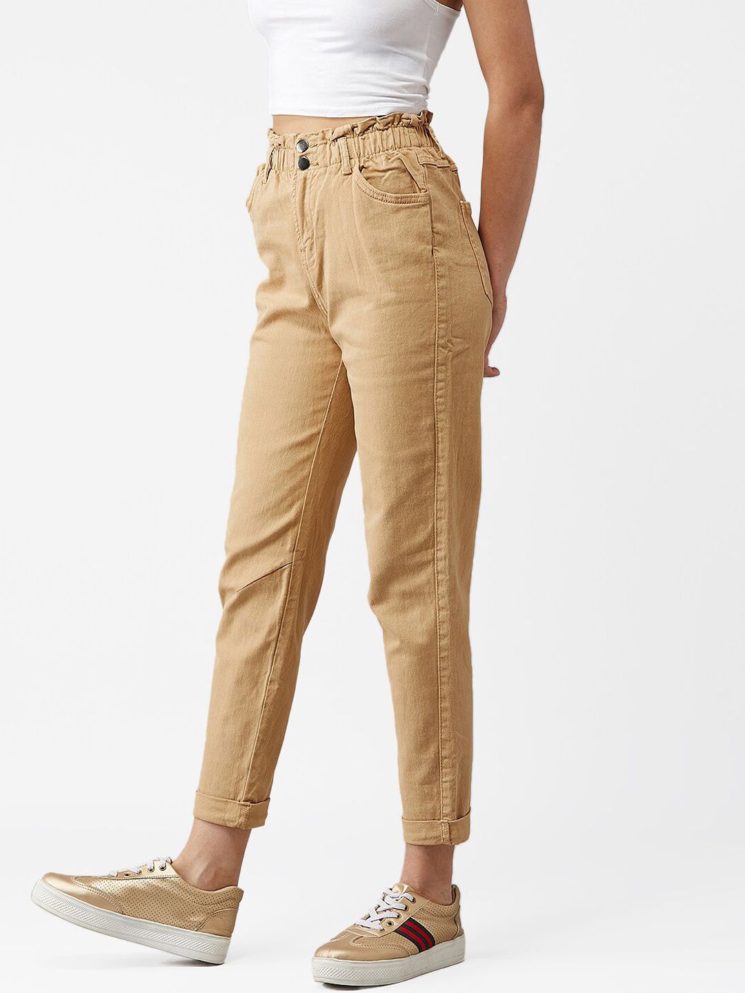 Kotty Women Beige Skinny Fit Jeans