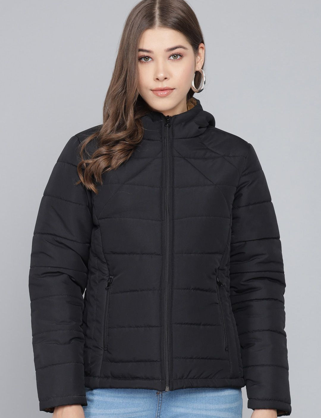 Kotty Women Black Lightweight Padded Jacket