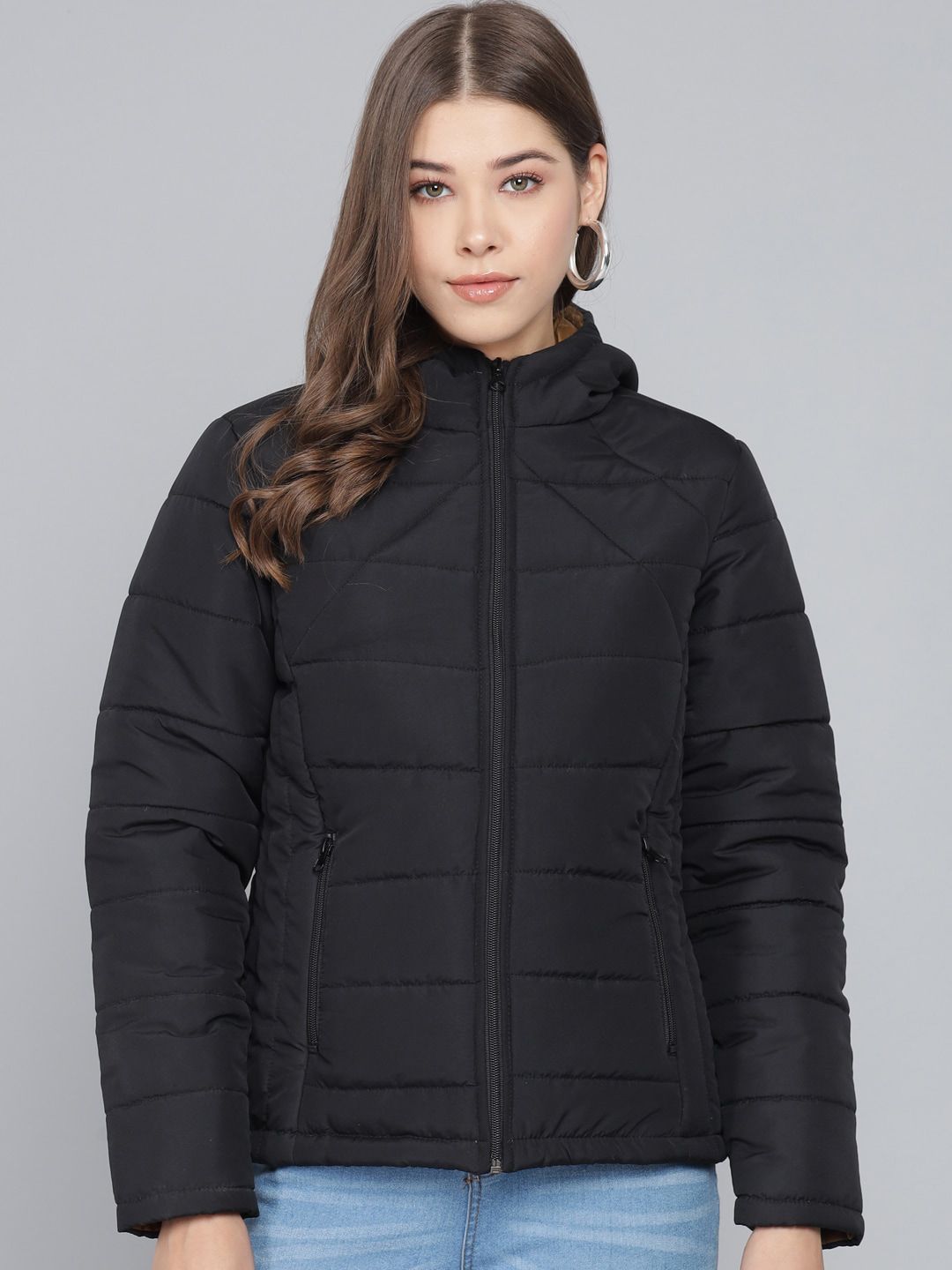 Kotty Women Black Lightweight Padded Jacket