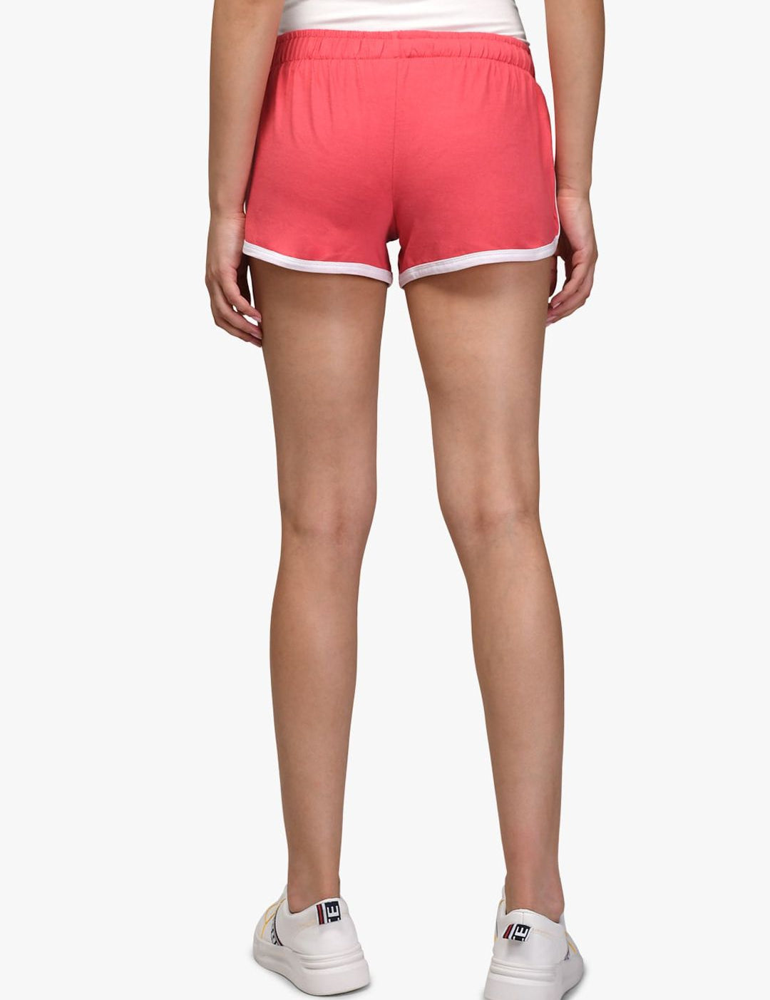 Kotty Women Red Colourblocked Regular Fit Regular Shorts
