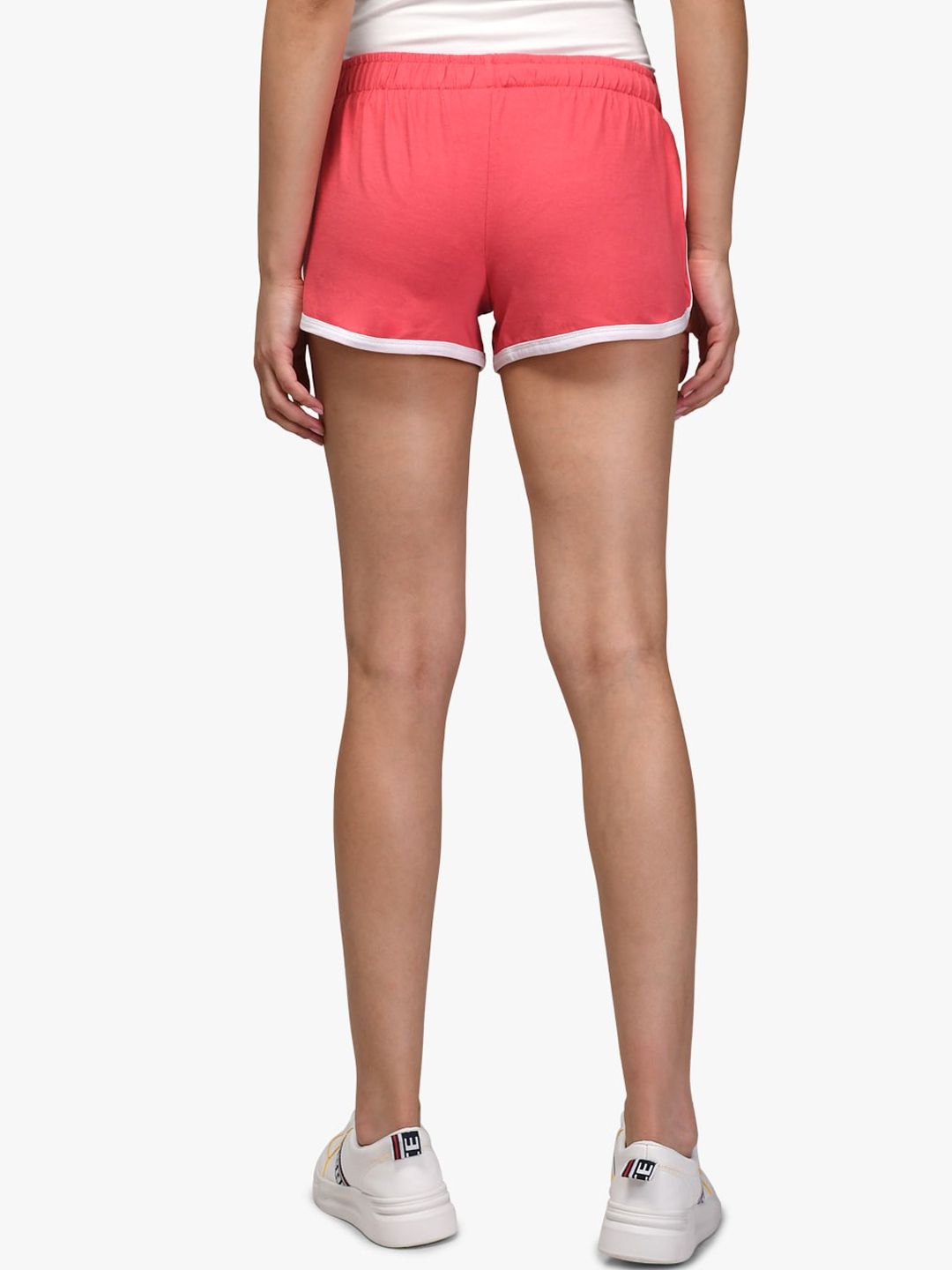 Kotty Women Red Colourblocked Regular Fit Regular Shorts