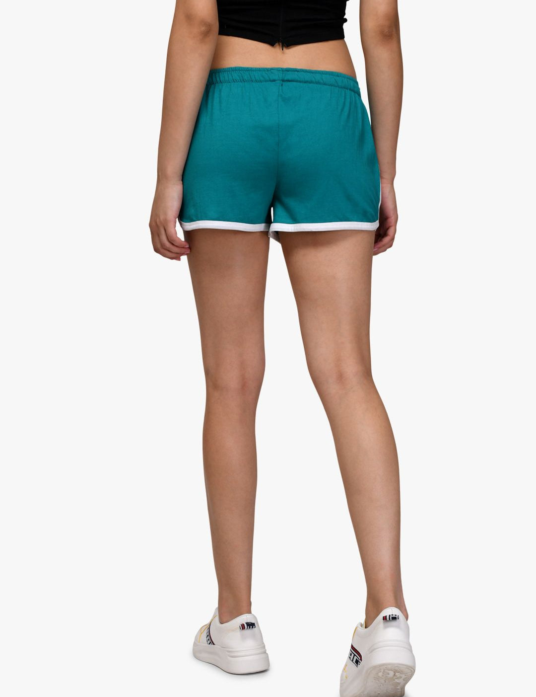 Kotty Women Teal Green Solid Regular Fit Shorts