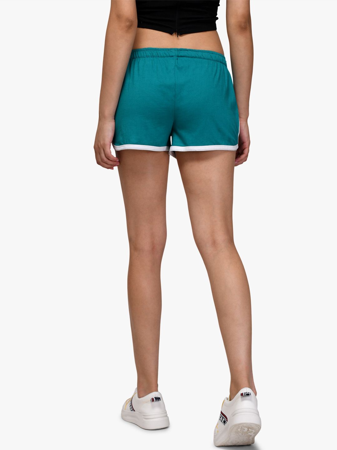 Kotty Women Teal Green Solid Regular Fit Shorts
