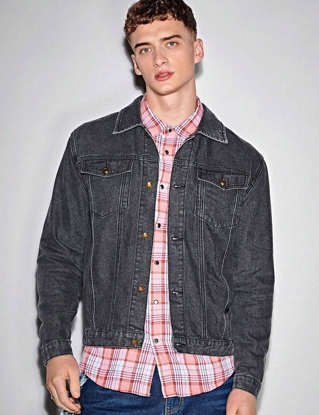 Kotty Black Washed Long Sleeves Denim Jacket