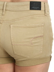 Kotty Women Beige Solid Regular Fit Hot Pants