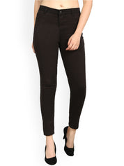 Kotty Women Black Skinny Fit High-Rise Clean Look Jeans