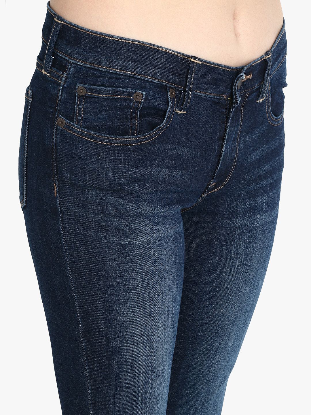 Kotty Women Blue Skinny Fit Mid-Rise Clean Look Jeans