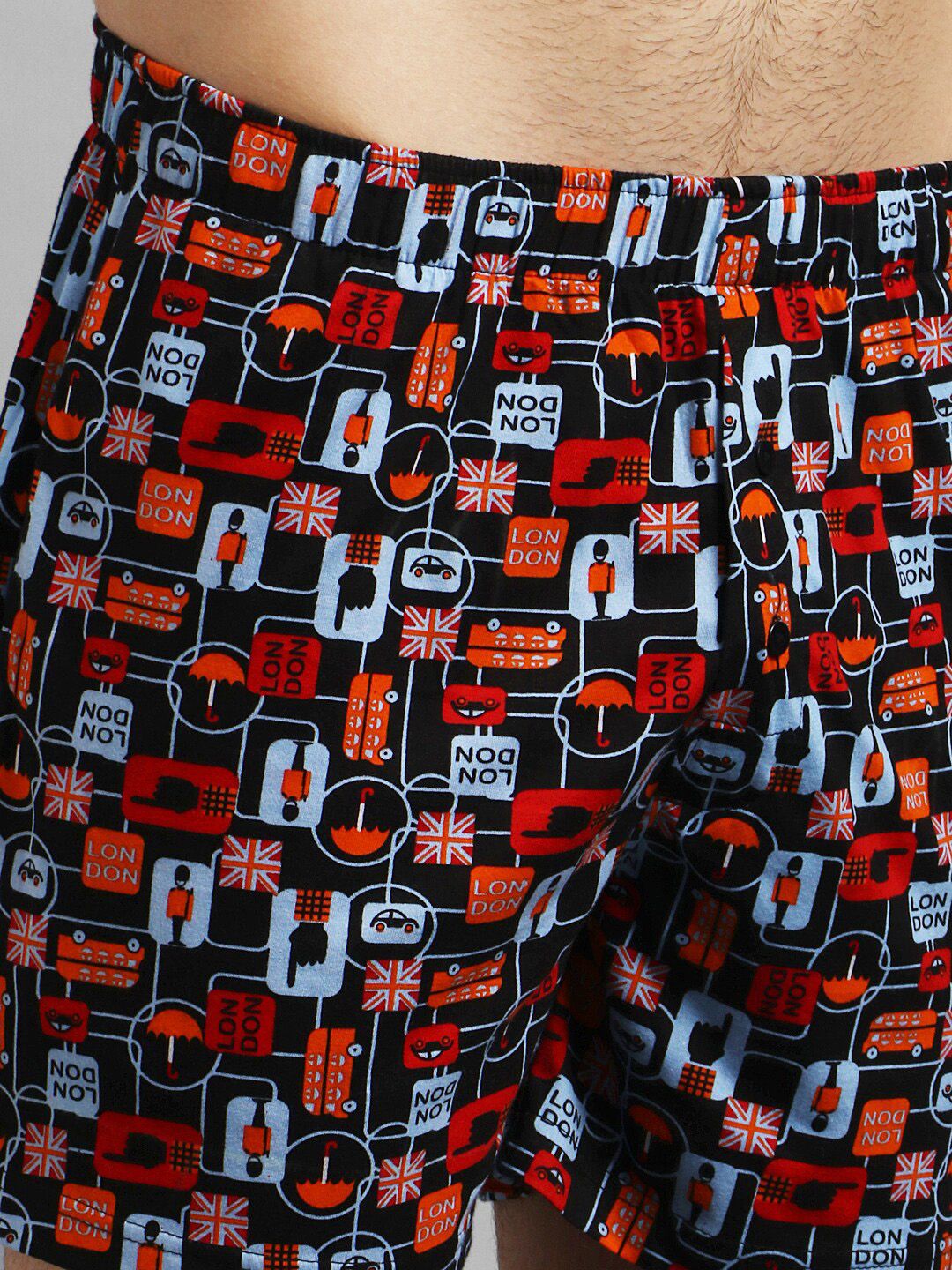 Kotty Men Black & Red Printed Boxers KTTMENSBOXER50S