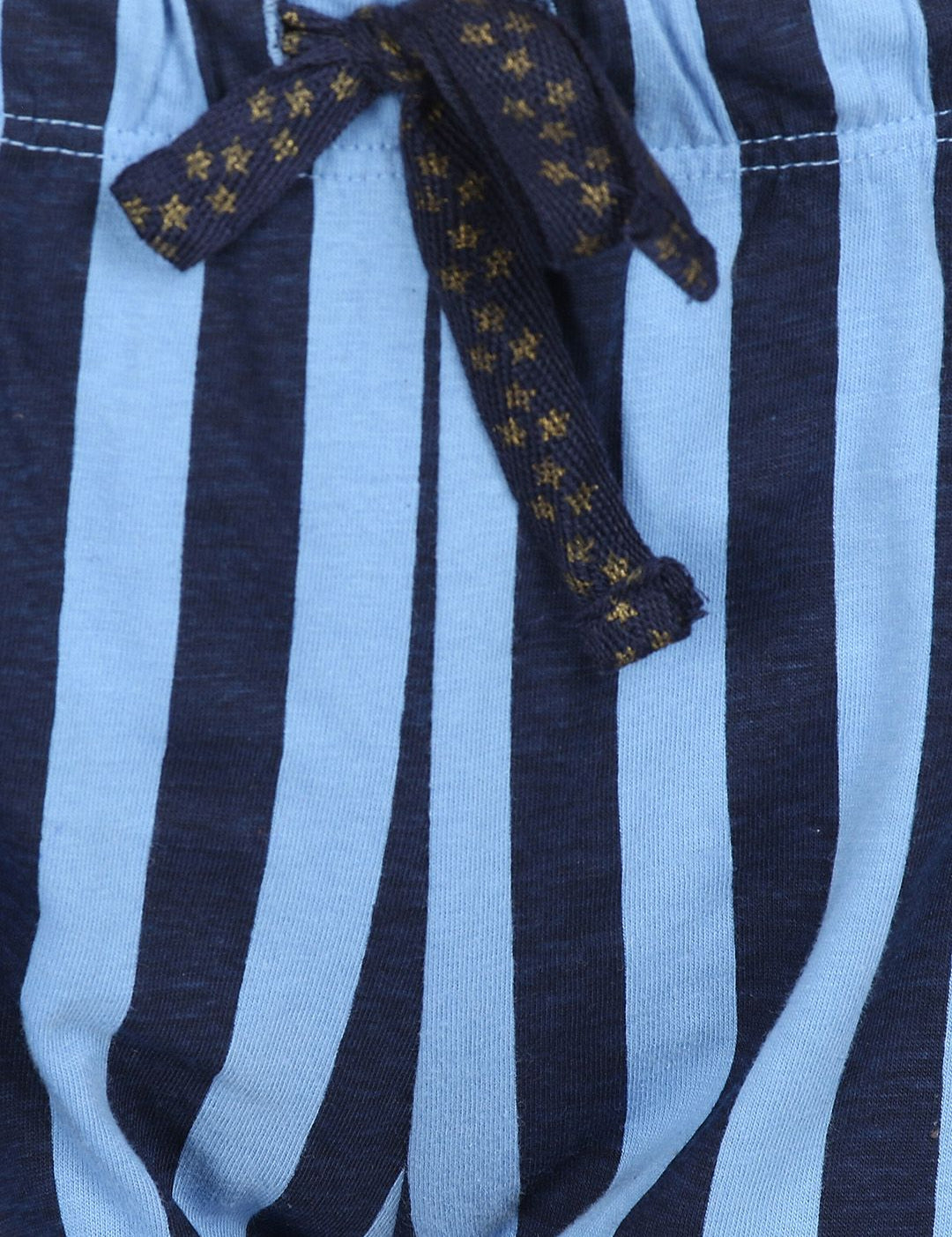 Kotty Women Blue & Black Striped Lounge Shorts KTTSLEEPSHORTS225