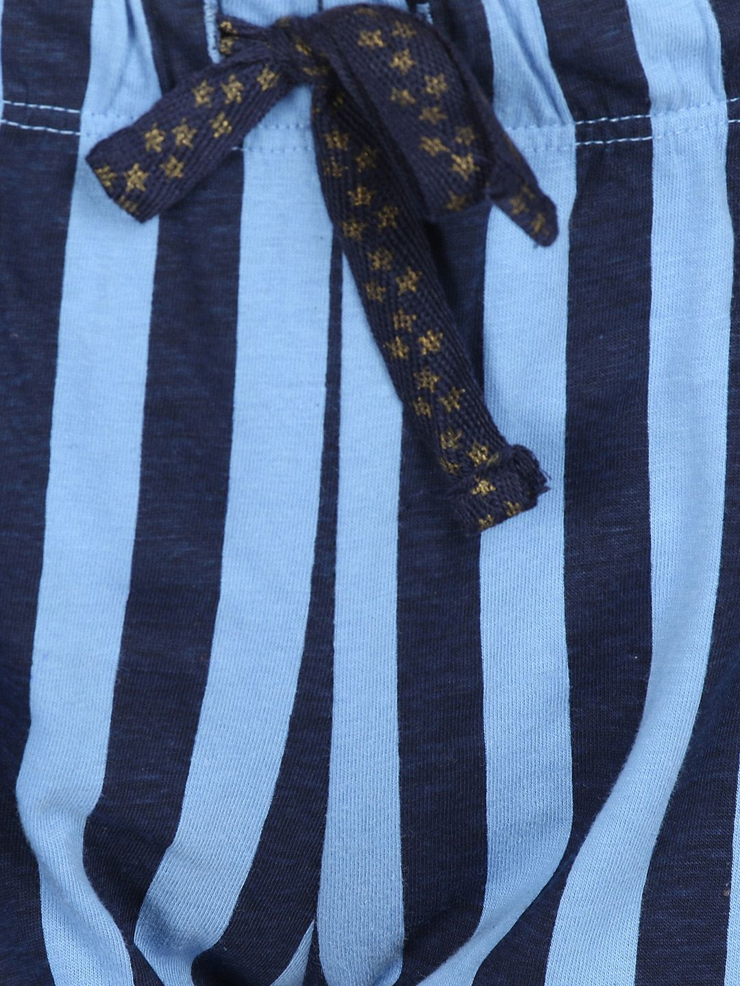 Kotty Women Blue & Black Striped Lounge Shorts KTTSLEEPSHORTS225