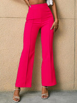 Kotty Women Relaxed Straight Fit High-Rise Easy Wash Trousers
