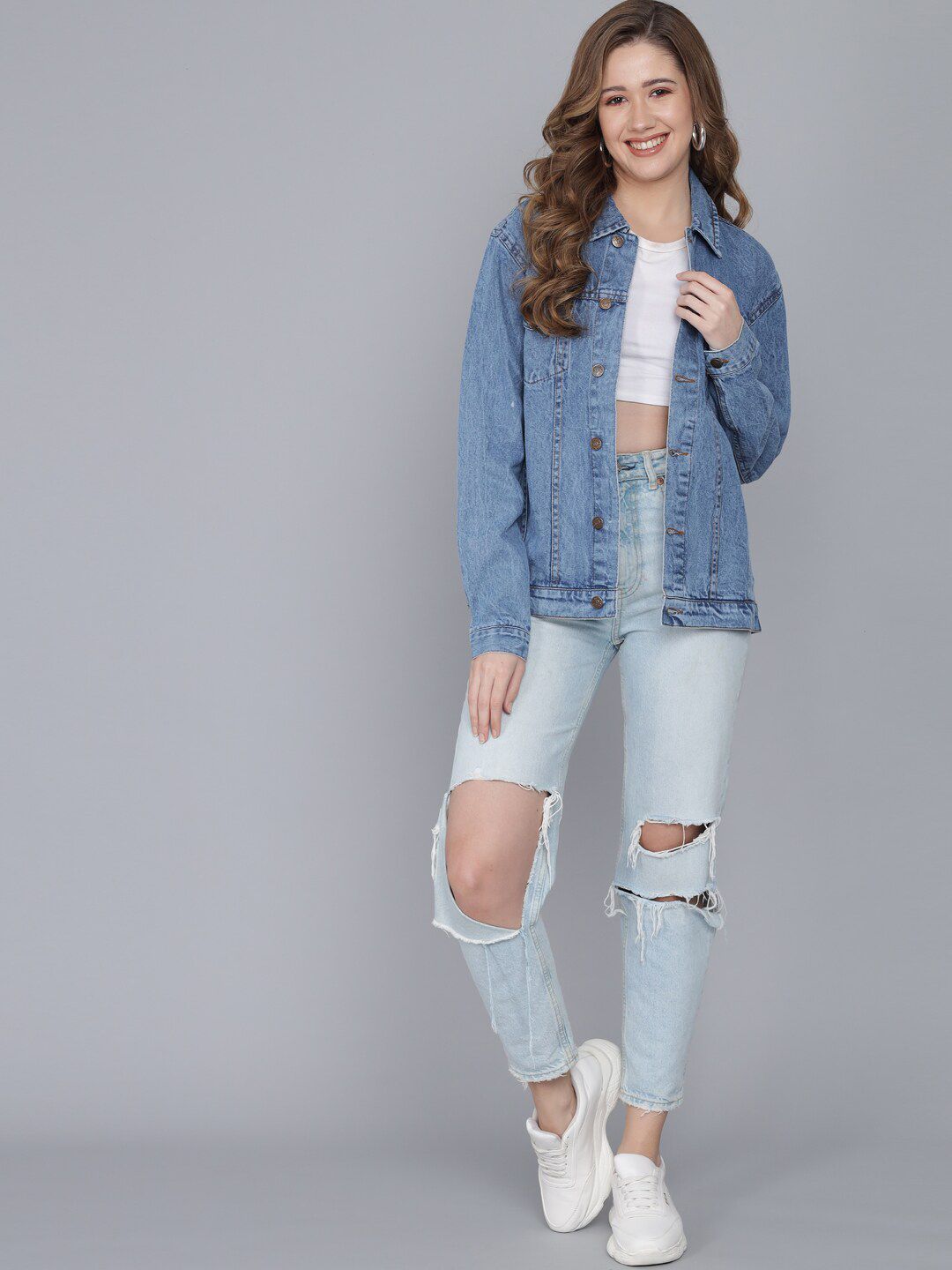 Kotty Women Blue Denim Jacket