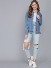 Kotty Women Blue Denim Jacket