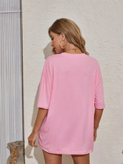 Kotty Drop Shoulder Cotton Longline Oversize T-shirt