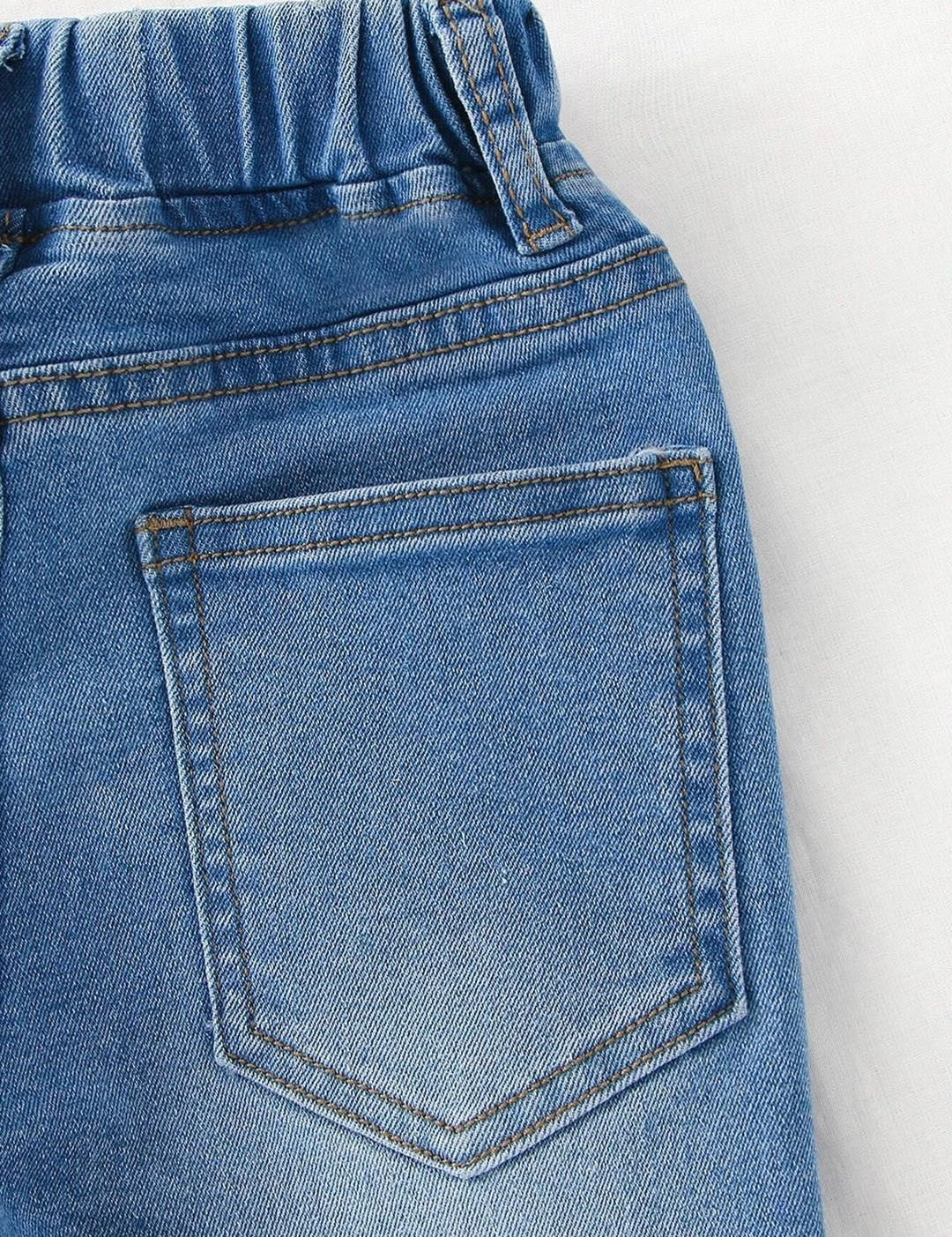 Kotty Girls Jean Low Distress Light Fade Stretchable Jeans