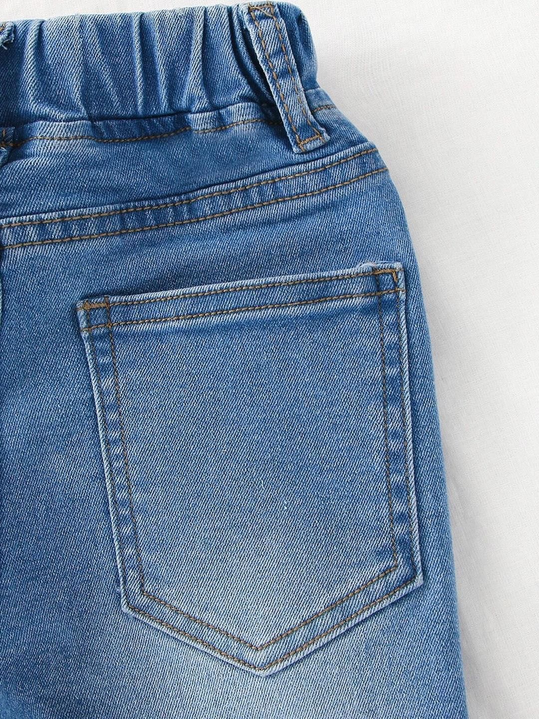 Kotty Girls Jean Low Distress Light Fade Stretchable Jeans