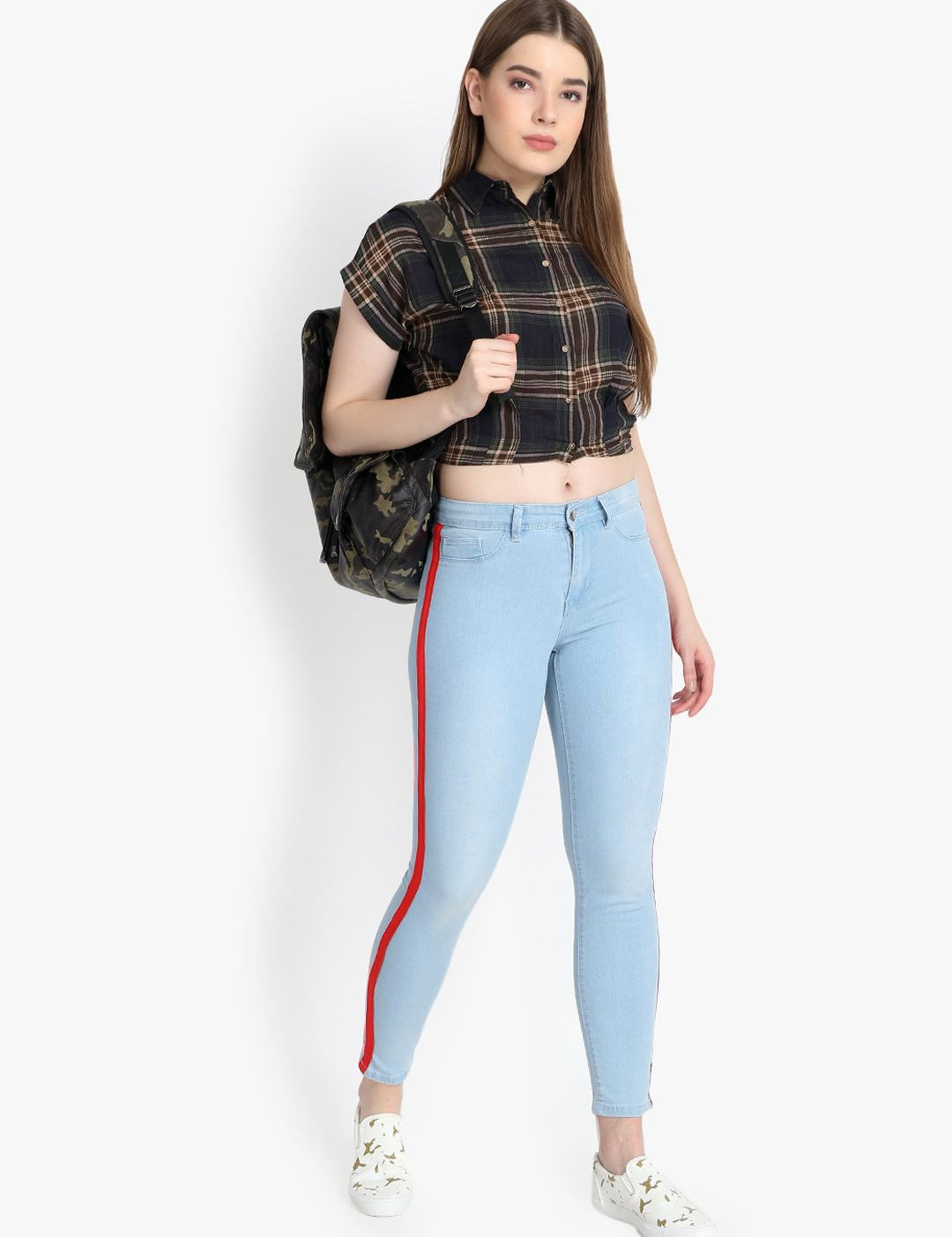 Kotty Women Blue Skinny Fit High-Rise Clean Look Stretchable Jeans