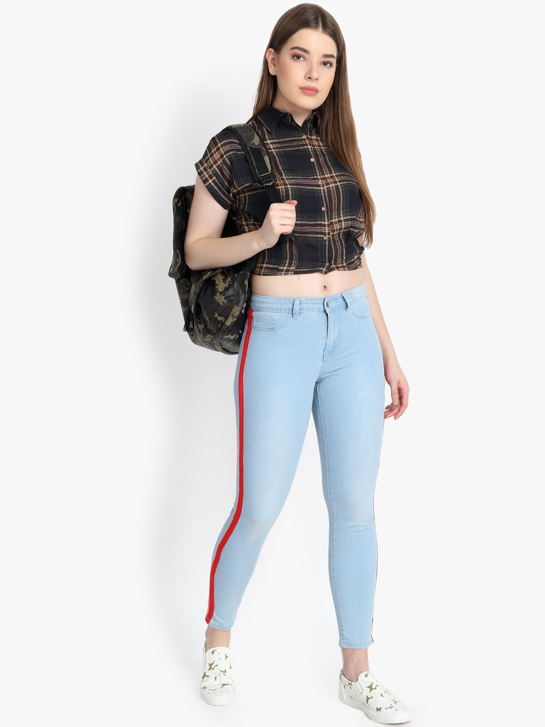 Kotty Women Blue Skinny Fit High-Rise Clean Look Stretchable Jeans