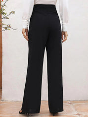 Kotty Women Relaxed Straight Fit High-Rise Easy Wash Trousers