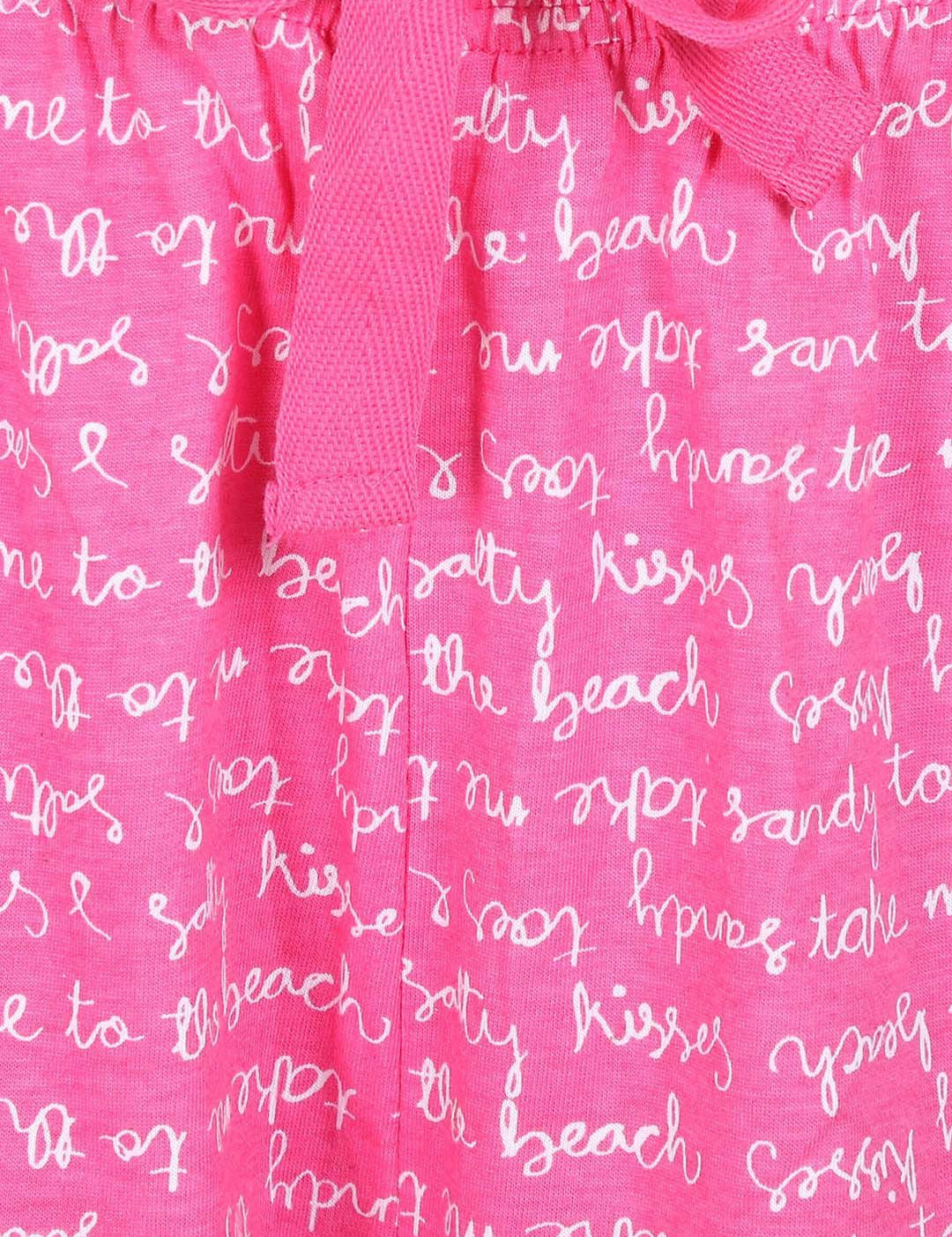 Kotty Women Pink & Off-White Printed Lounge Shorts KTTSLEEPSHORTS239
