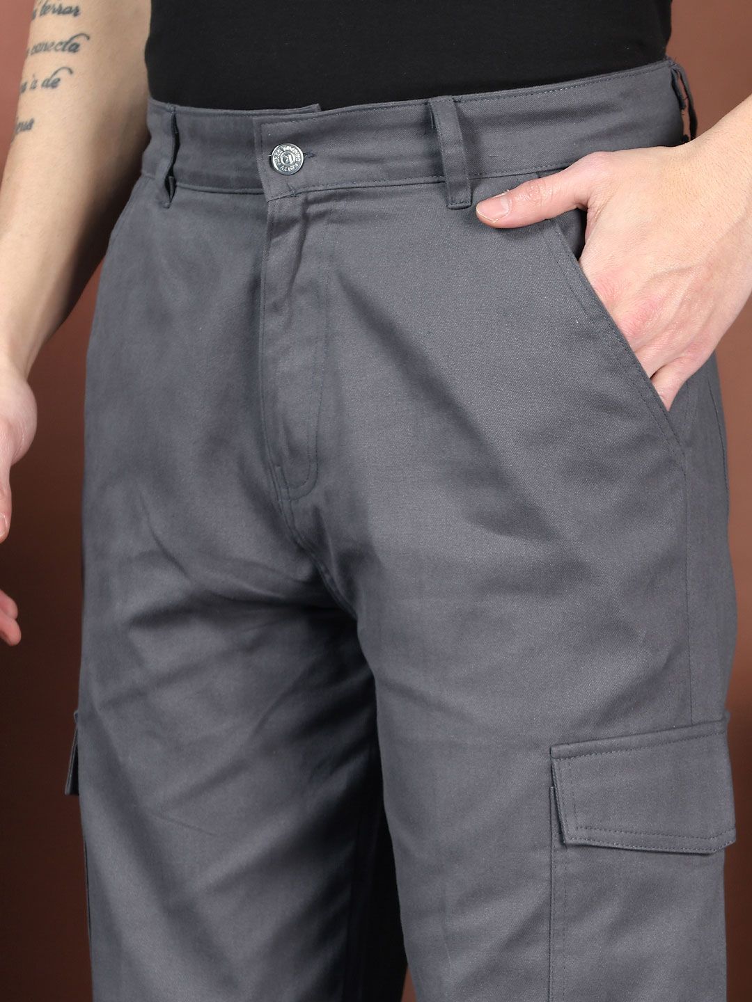Kotty Men Relaxed Easy Wash Cargos Trousers