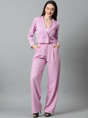 KOTTY BIZwear Basics Notched Lapel Collar Coat With Trousers