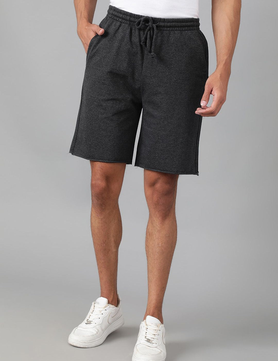 Kotty Dark Grey Men Low-Rise Shorts