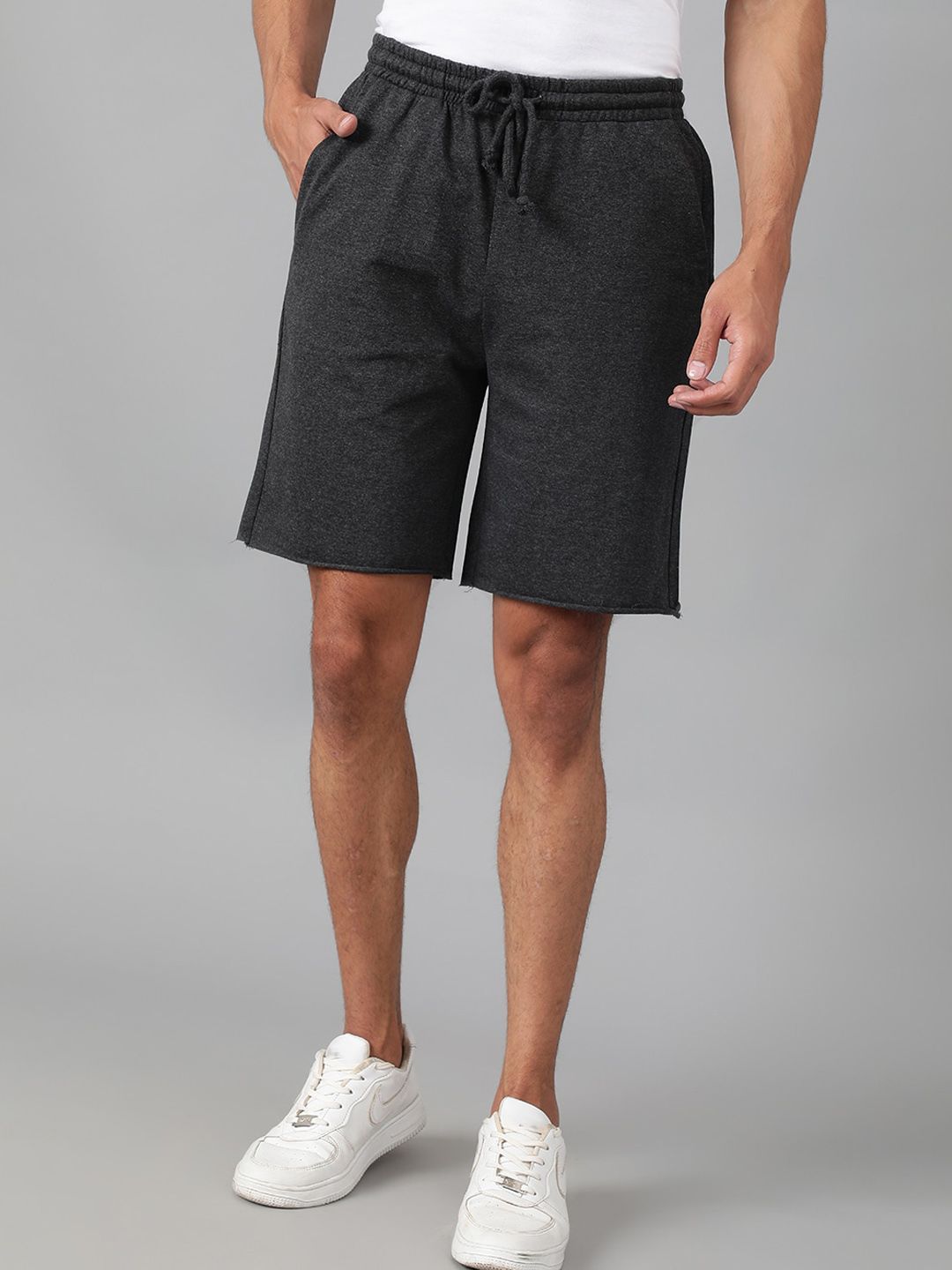Kotty Dark Grey Men Low-Rise Shorts