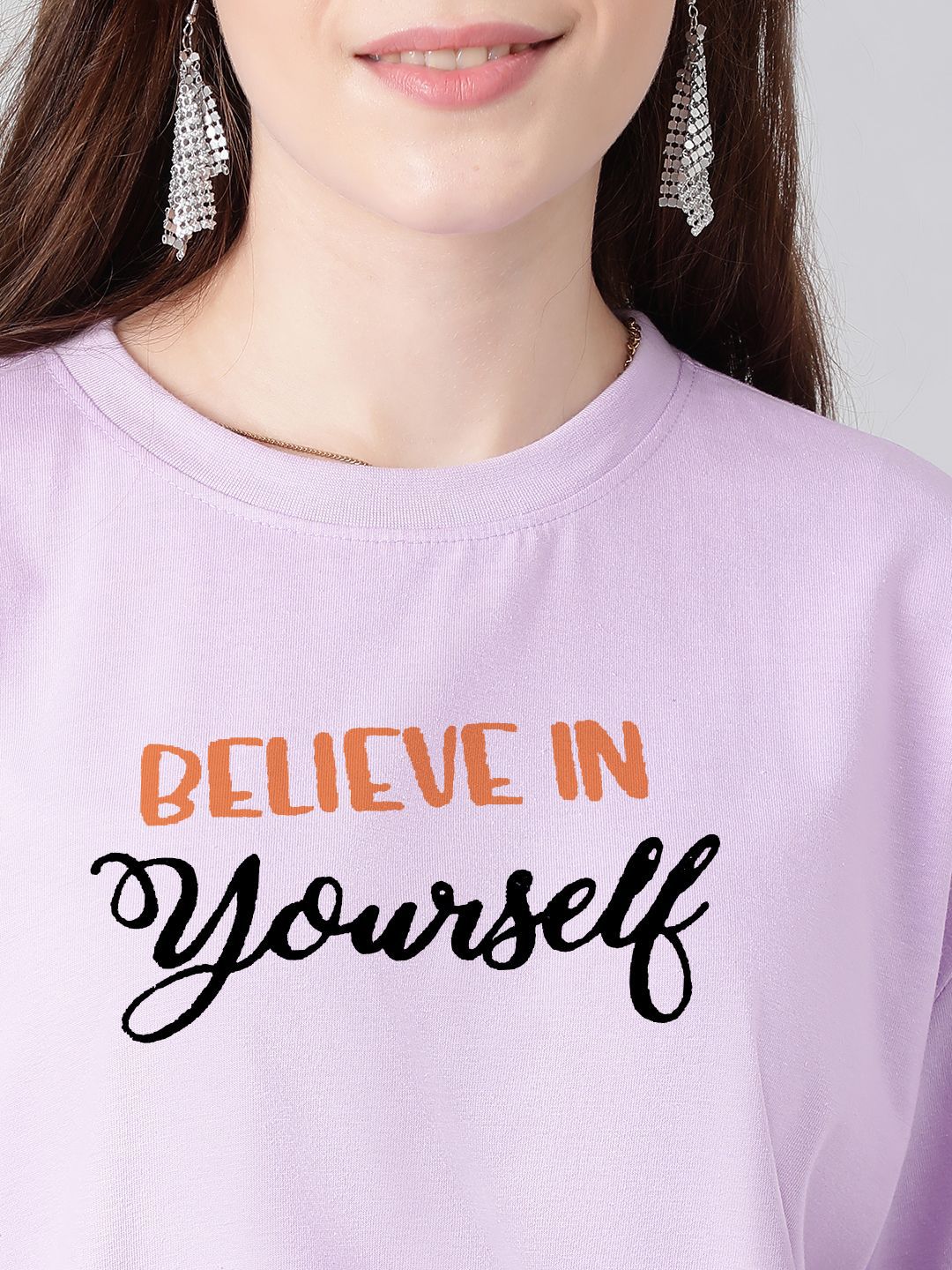 Kotty Graphic Printed Cotton Oversized T-shirt