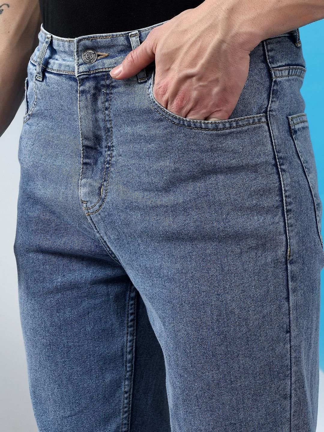 Kotty Men Blue Slim Fit Low-Rise Stretchable Jeans