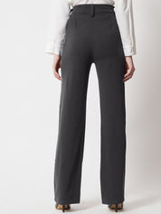 KOTTY BIZwear Women High-Rise Easy Wash Parallel Trousers