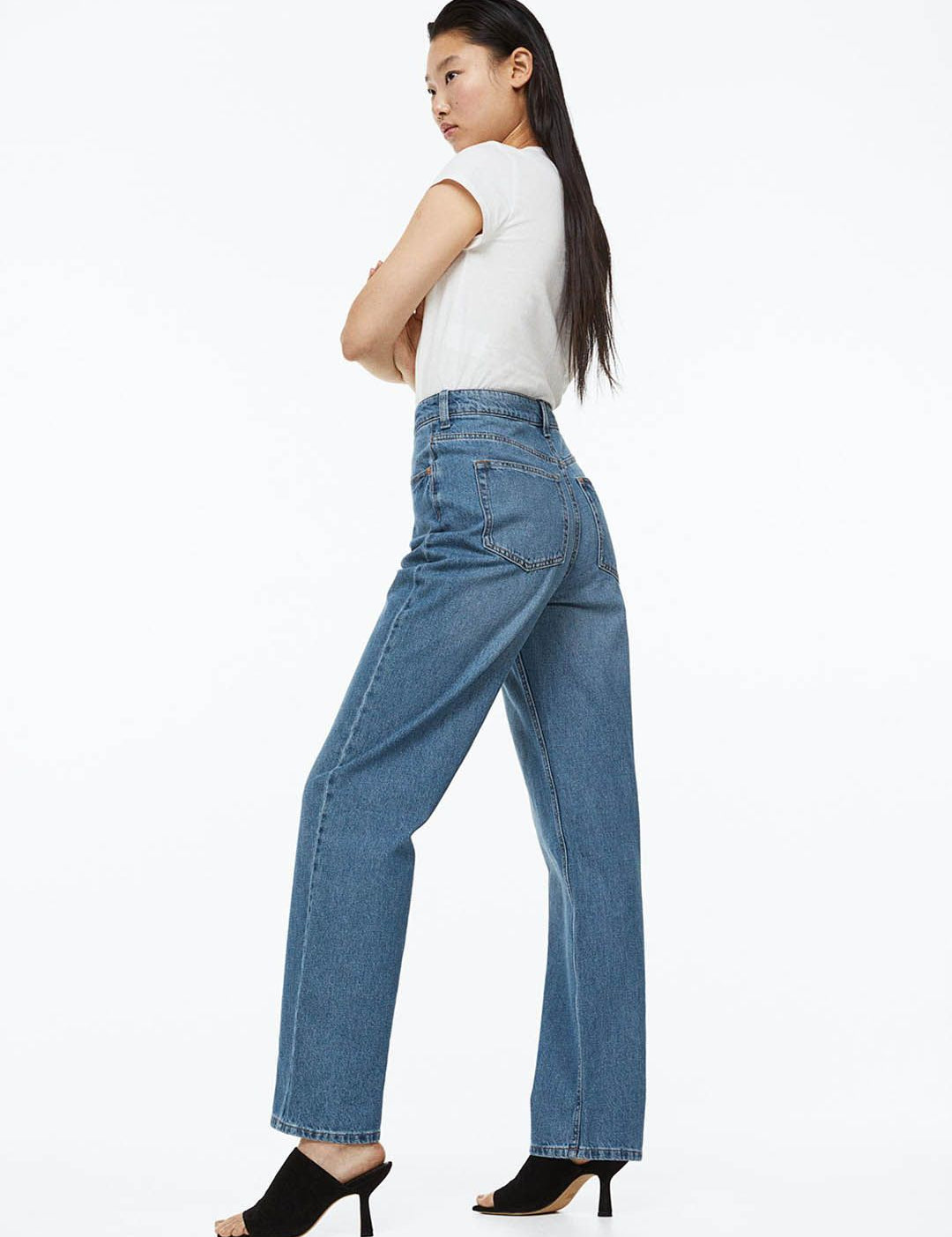 Kotty Women Blue Jean Straight Fit High-Rise Light Fade Stretchable Jeans