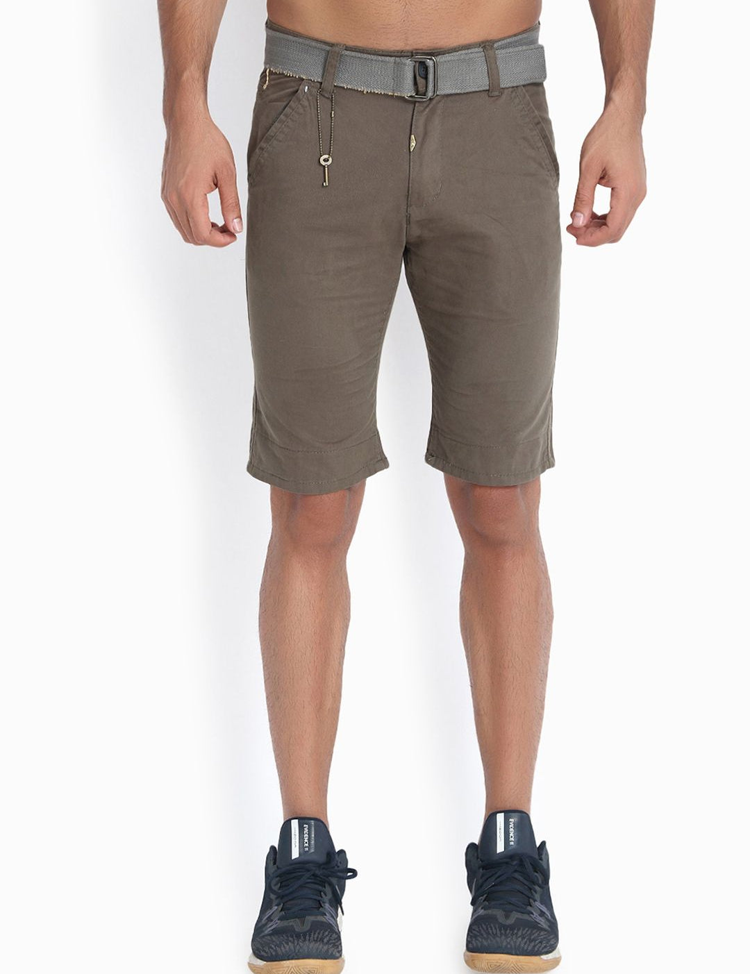 Kotty Men Brown Solid Regular Fit Regular Shorts