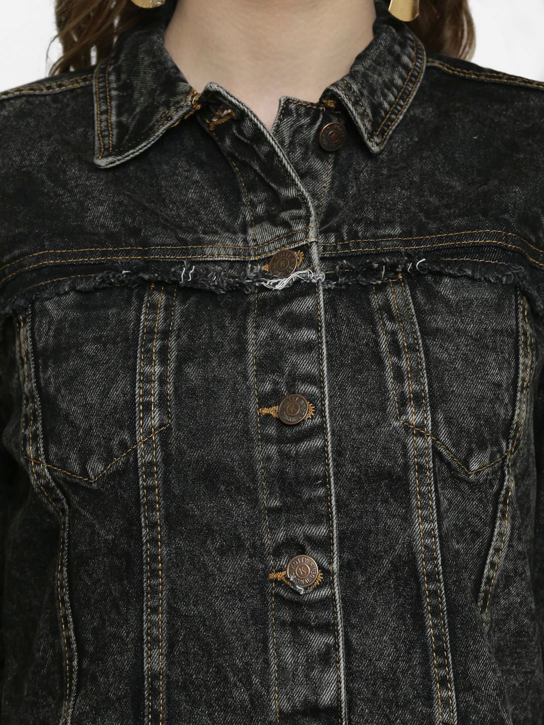 Kotty Women Black Denim Jacket