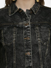 Kotty Women Black Denim Jacket