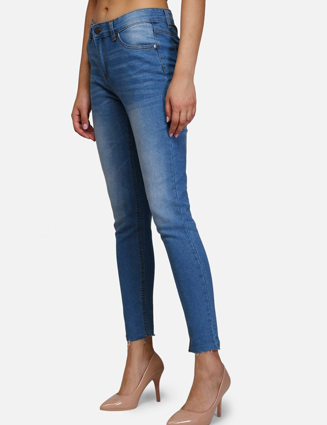 Kotty Women Blue Skinny Fit Mid-Rise Clean Look Jeans