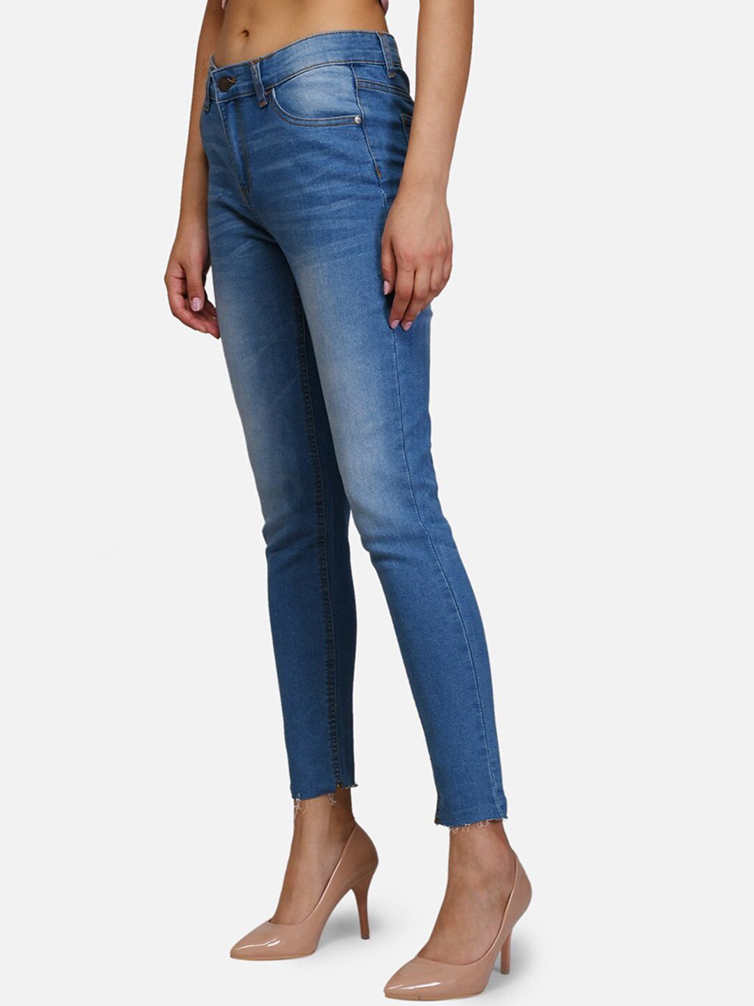 Kotty Women Blue Skinny Fit Mid-Rise Clean Look Jeans