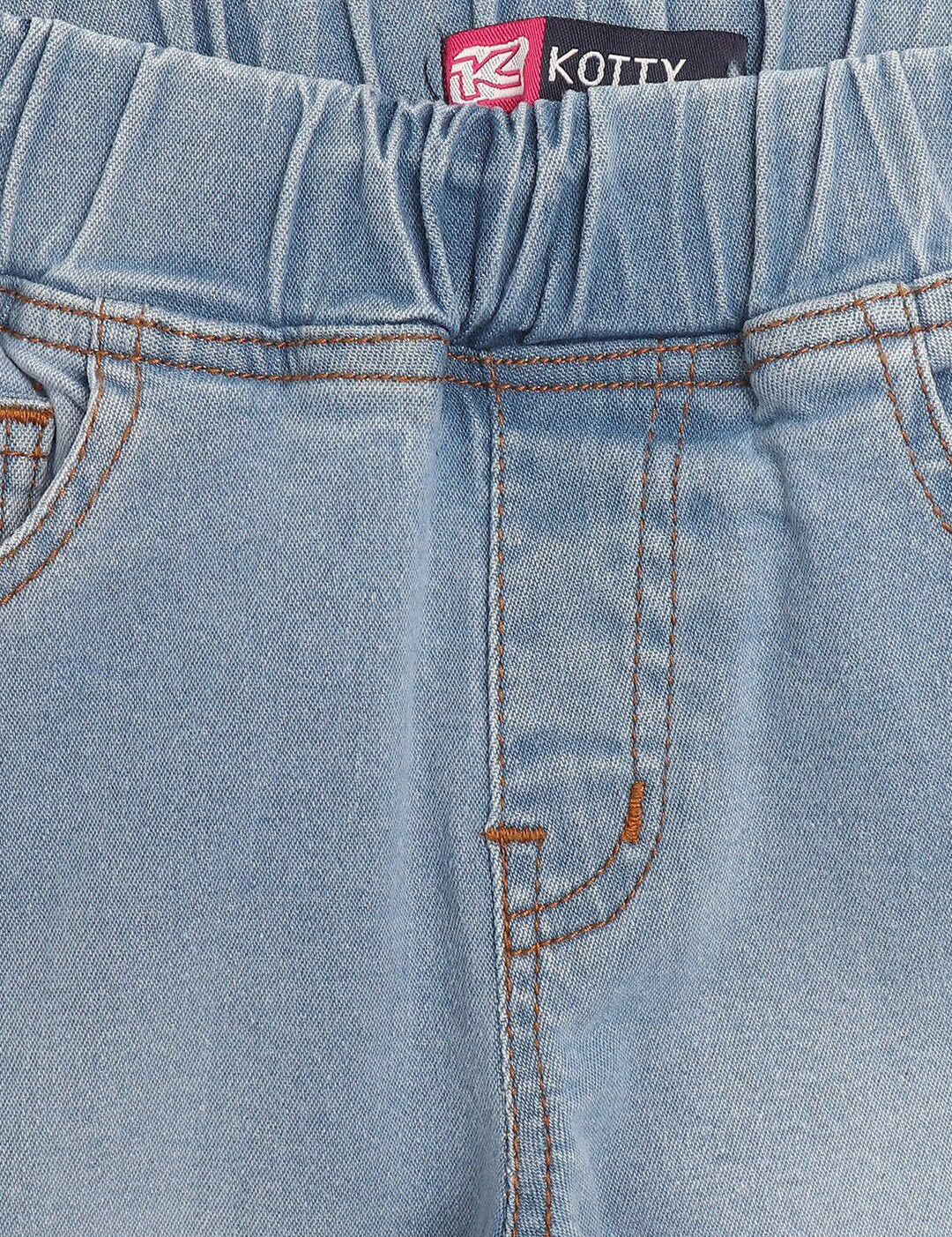 Kotty Girls Blue Jean Heavy Fade Jeans
