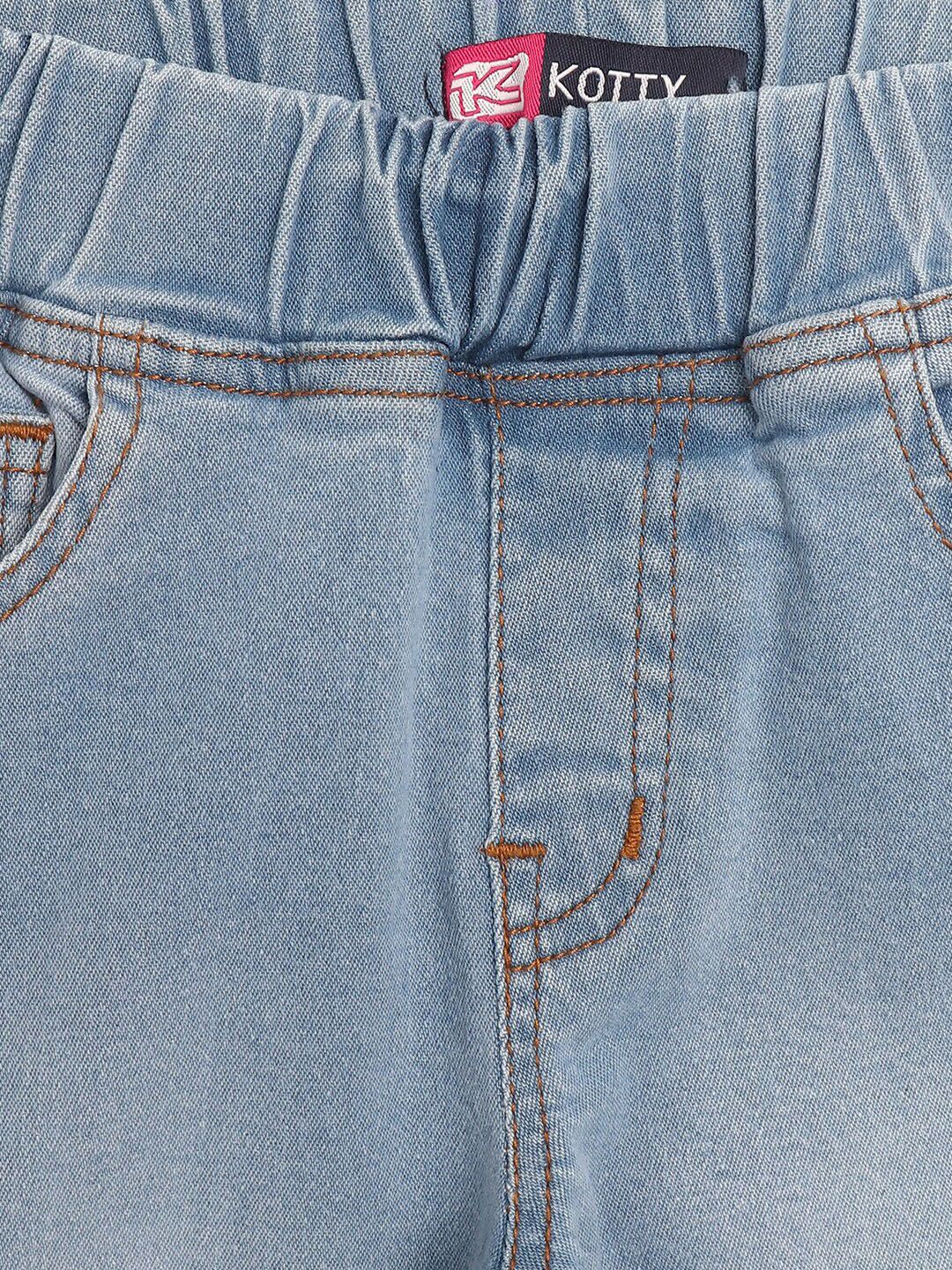 Kotty Girls Blue Jean Heavy Fade Jeans