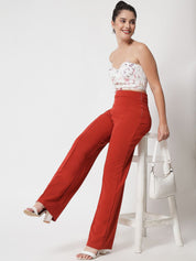 Kotty Womens Pack Of 2 Relaxed Straight Leg Straight Fit High-Rise Easy Wash Trousers