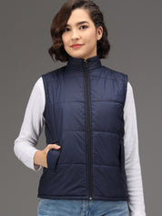 Kotty Women Blue Solid Puffer Jacket