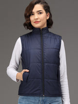 Kotty Women Blue Solid Puffer Jacket