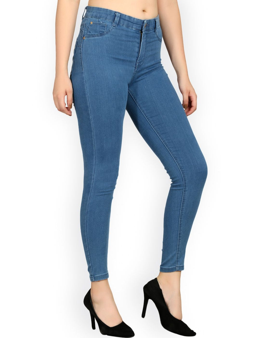 Kotty Women Blue Skinny Fit High-Rise Clean Look Jeans