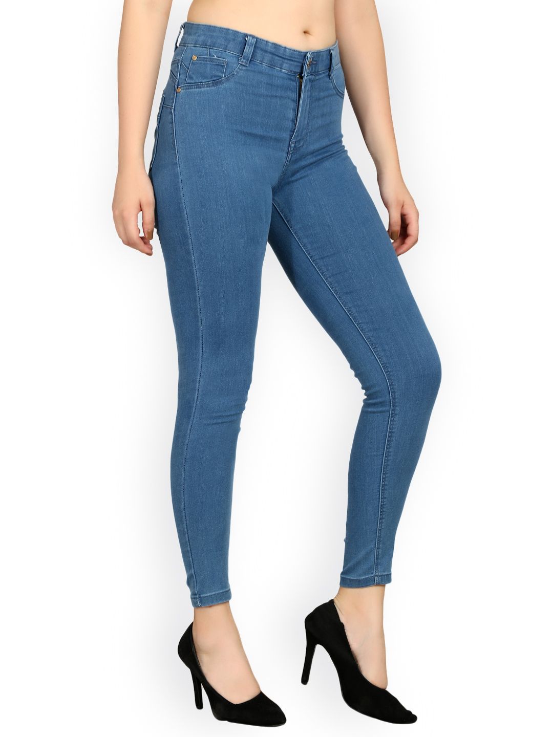 Kotty Women Blue Skinny Fit High-Rise Clean Look Jeans