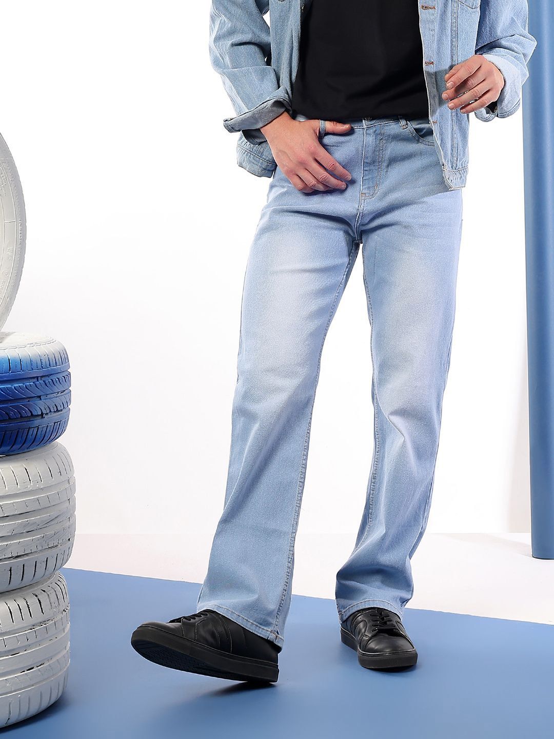 Kotty Men Comfort Regular Fit Mid-Rise Stretchable Jeans